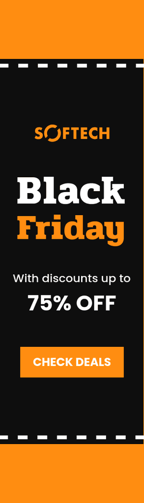 Orange Black Friday Road Discount Portrait
