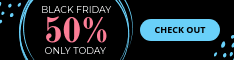 Black Friday 50 Only Today Half Banner