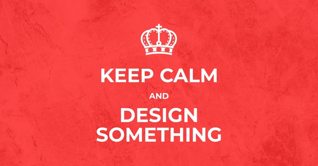 Keep Calm and Design Something Facebook Sponsored Message