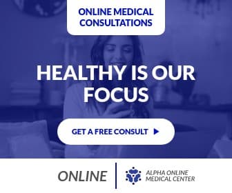 Blue Online Medical Consultations Large Rectangle