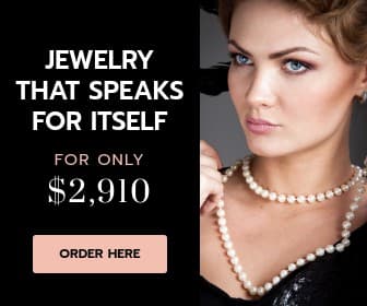 Elegant Necklace Pearls Only Large Rectangle