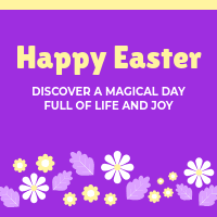 Happy Magical Easter Day Small Square
