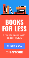Books for Less and Free Shipping Vertical Banner