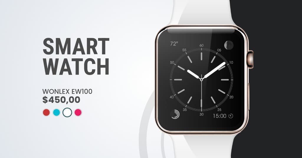 White Wonlex Smart Watch Facebook Sponsored Message