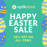 Happy Easter Sale Colored Eggs Small Square