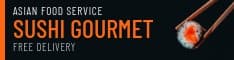 Sushi Gourmet Asian Food Service Half Banner