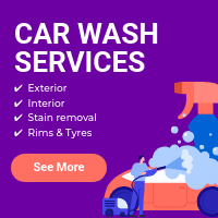 Full Car Wash Service Package Animated Small Square