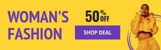 Yellow Purple Woman's Fashion Deal Large Mobile
