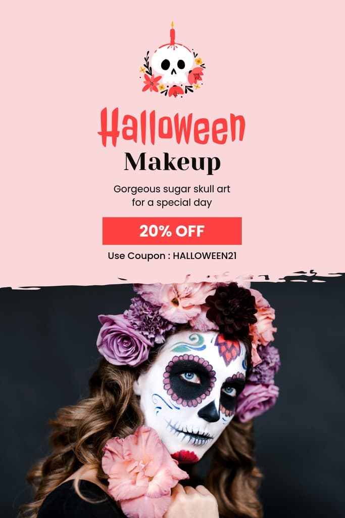 Sugar Skull Halloween Makeup Discount