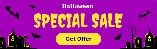 Purple Yellow Halloween Special Sale Large Mobile