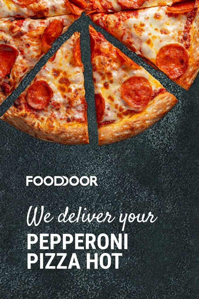 Pepperoni Pizza Delivery FoodDoor Pinterest Pin Tall
