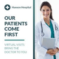 Hospital and Virtual Medical Care Small Square