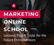 Find a Job Marketing Online School Small Rectangle