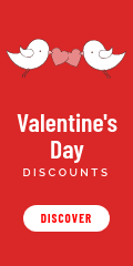Valentine's Day Bird Discounts Vertical Banner