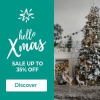 Hello Xmas Christmas Teal Sale Small Square