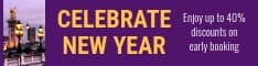 Celebrate New Year Early Booking Half Banner