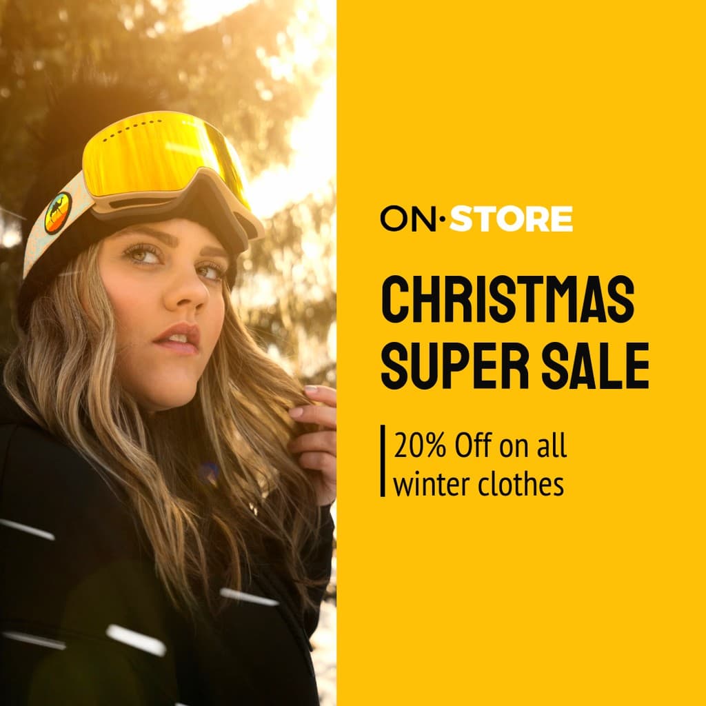 Winter Clothes Christmas Super Sales Instagram Post