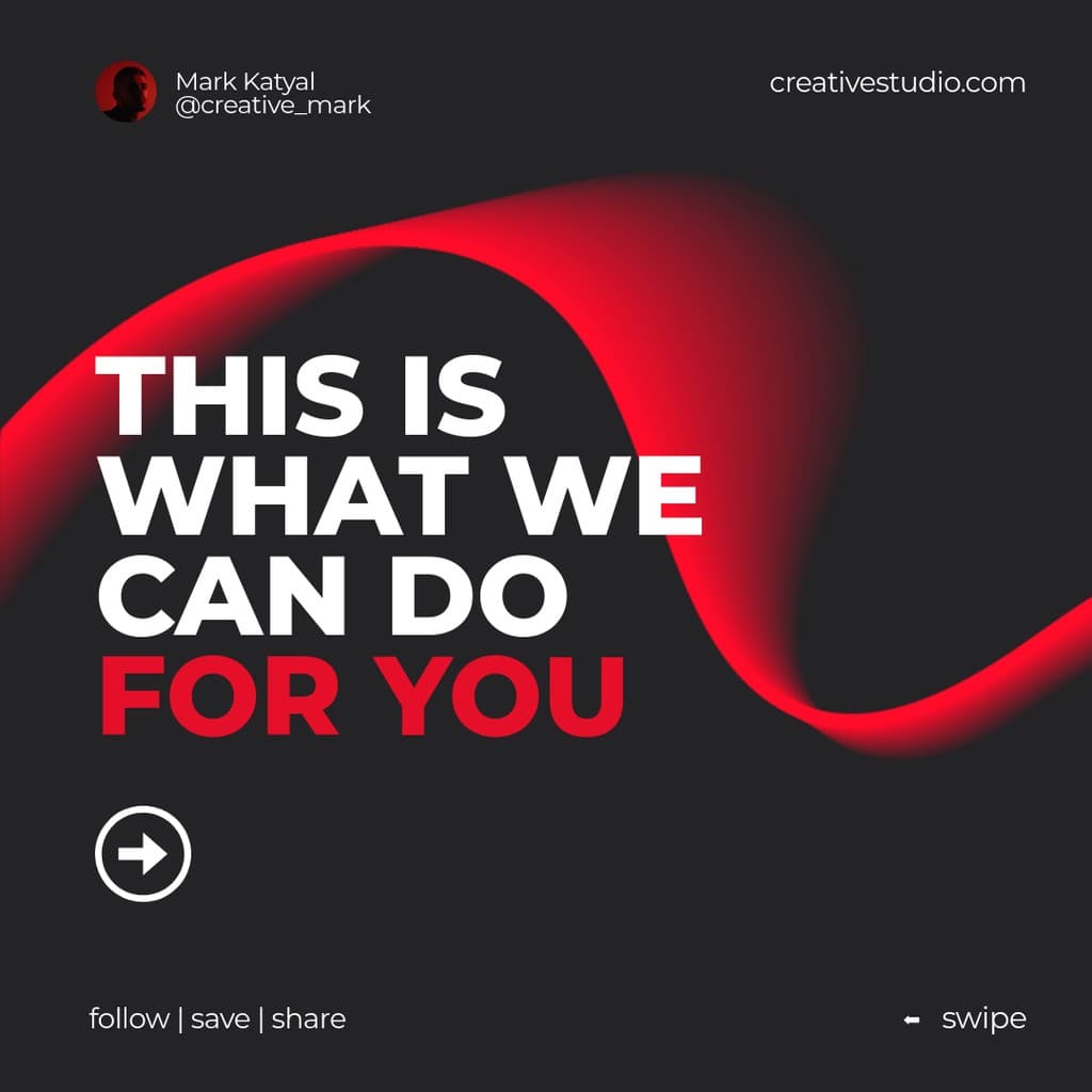 Red Creative Studio Service Carousel Carousel