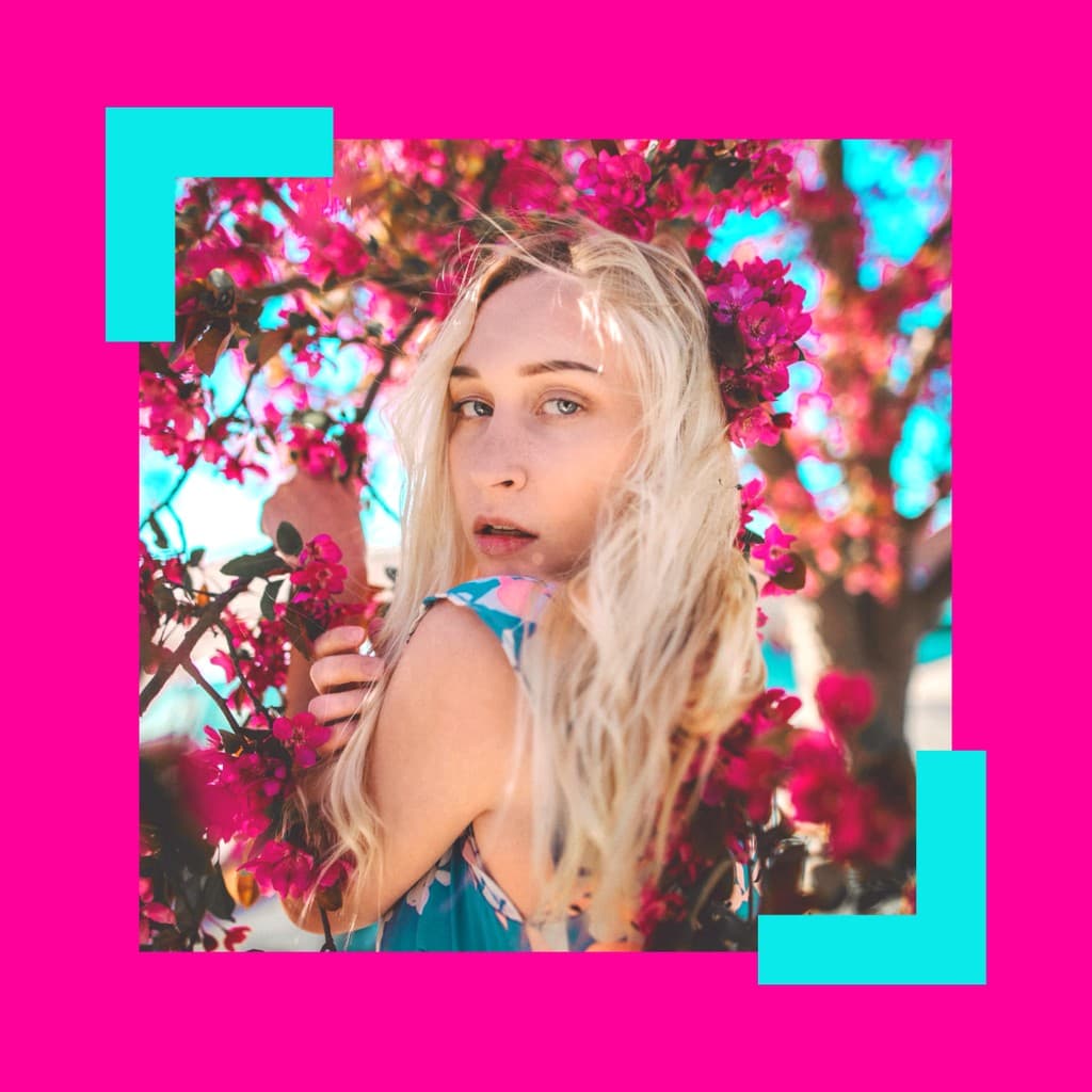 Magenta Teal Flower Vibe Profile Picture Profile Picture