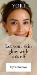 Let Your Skin Glow Yori Beauty Products Animated Vertical Banner