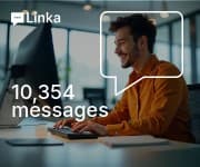 Messages Sent on Linka Animated Small Rectangle