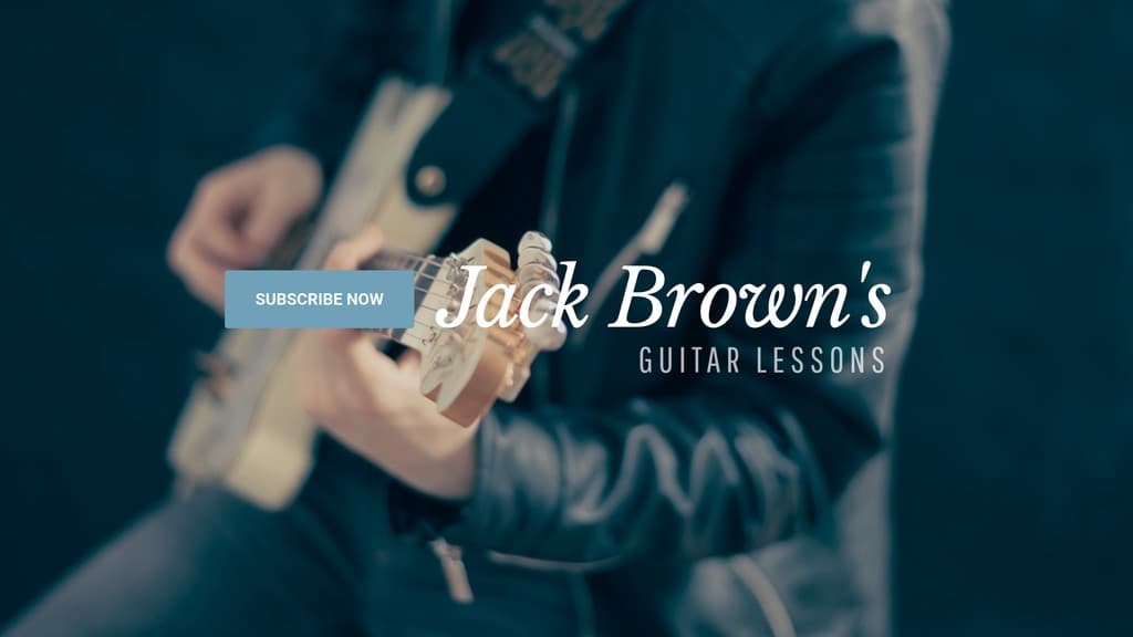 Jack Brown Guitar Lessons 2560x1440 YouTube Channel Banner