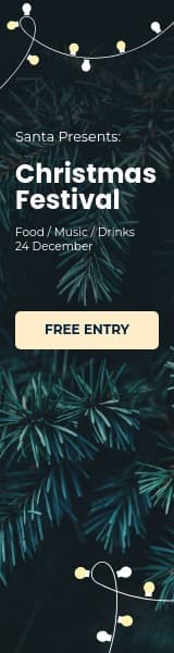 Santa Presents Christmas Festival Wide Skyscraper