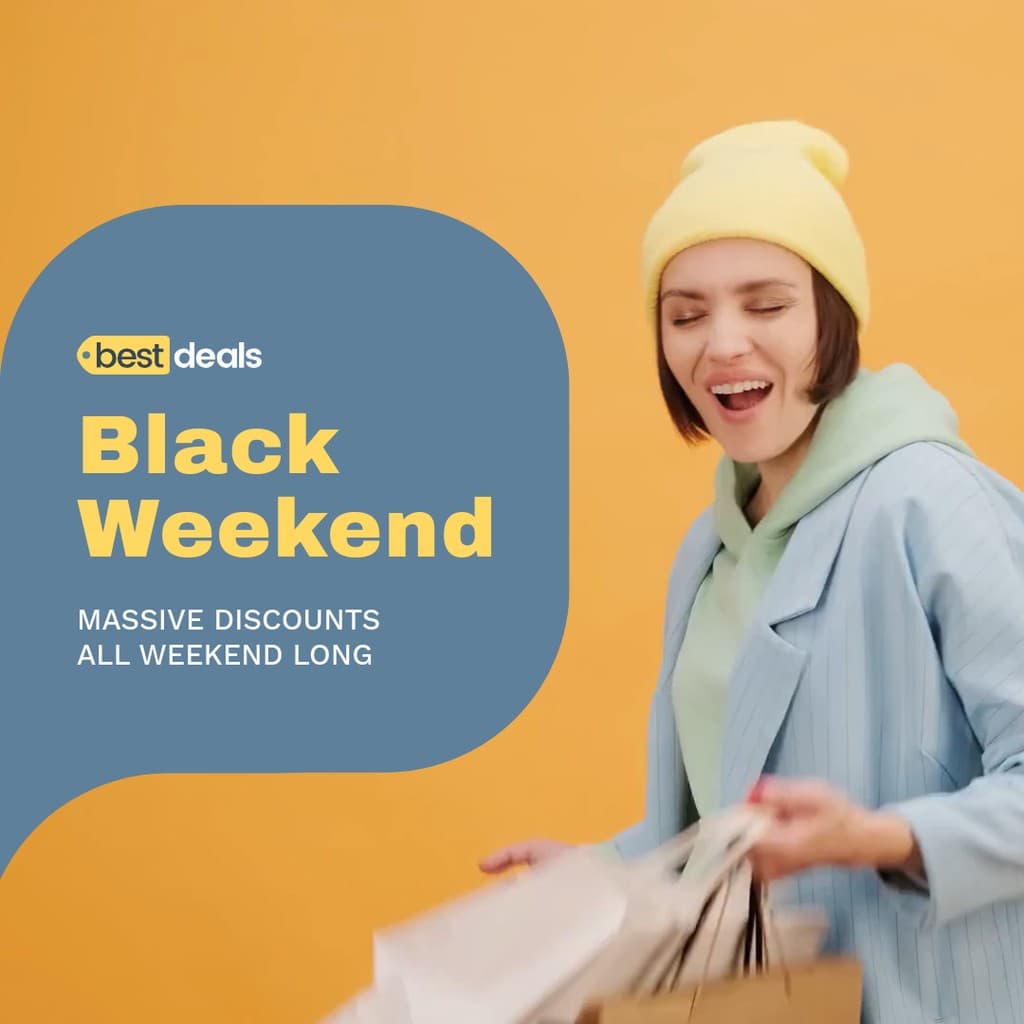 Black Friday Weekend Massive Discounts Video Instagram Video Post