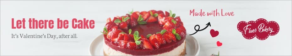 Let There Be Cake on Valentine's Day Top Banner