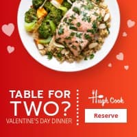 Table For Two on Valentine's Day Small Square