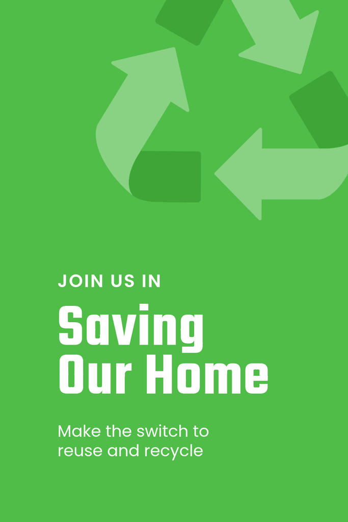Save our Home and Recycle Earth Day Pinterest Pin Tall