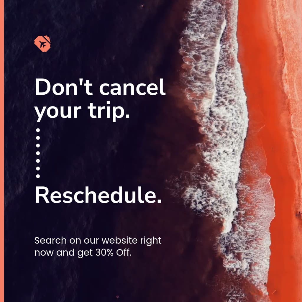 Reschedule your Trip Video Facebook Square Video