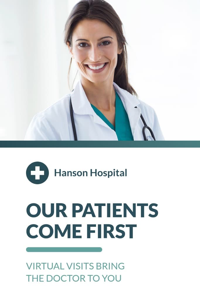 Hospital and Virtual Medical Care Pinterest Pin Tall