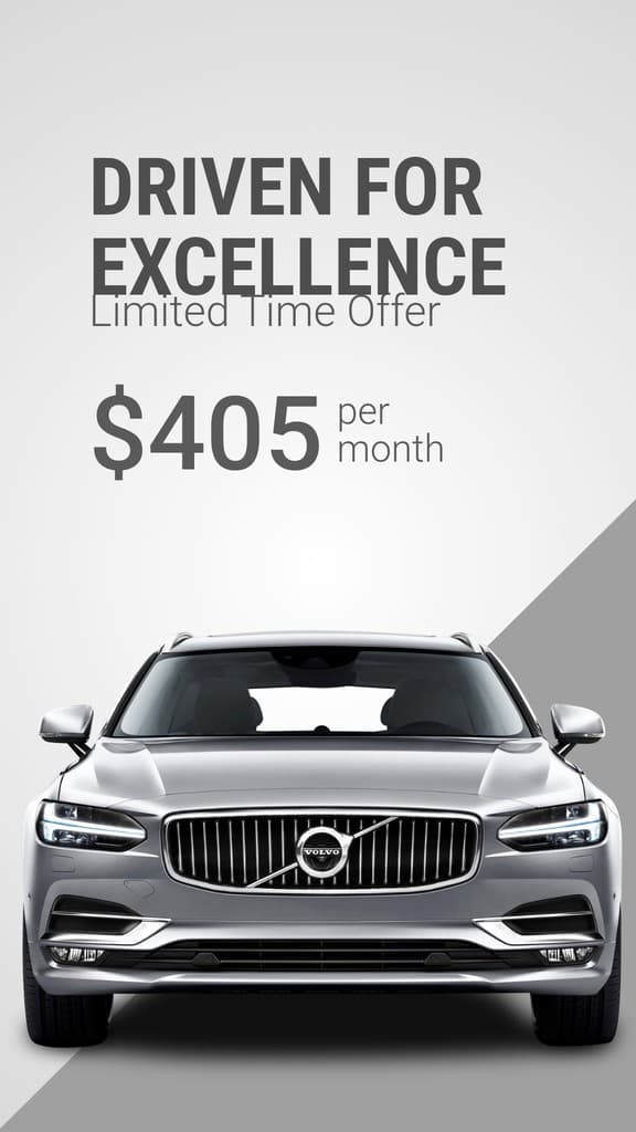 Driven For Excellence Gray Volvo Animated