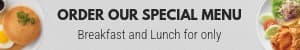 Special Menu Breakfast and Lunch Mobile Banner