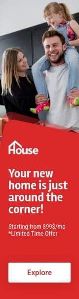 New Family Home Red House Wide Skyscraper