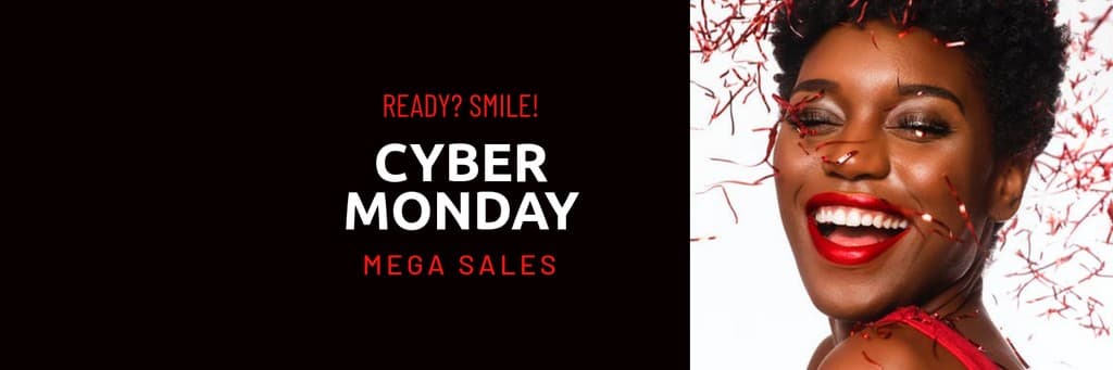 Cyber Monday Take a Smile Shot X Header