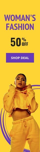 Yellow Purple Woman's Fashion Deal Wide Skyscraper