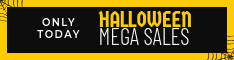 Halloween Mega Sales Only Today Half Banner