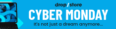 Cyber Monday Blue Laptop Dream Half Banner
