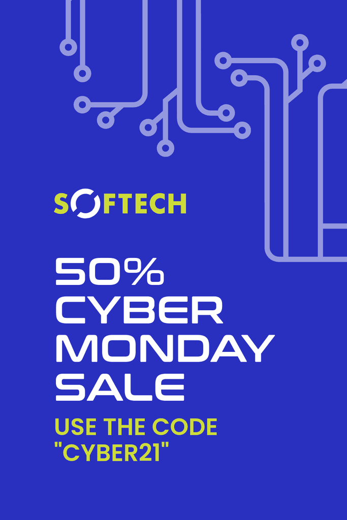 Blue Circuit Sale Cyber Monday Pinterest Pin Tall