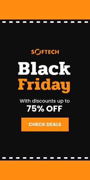 Orange Black Friday Road Discount Half Page