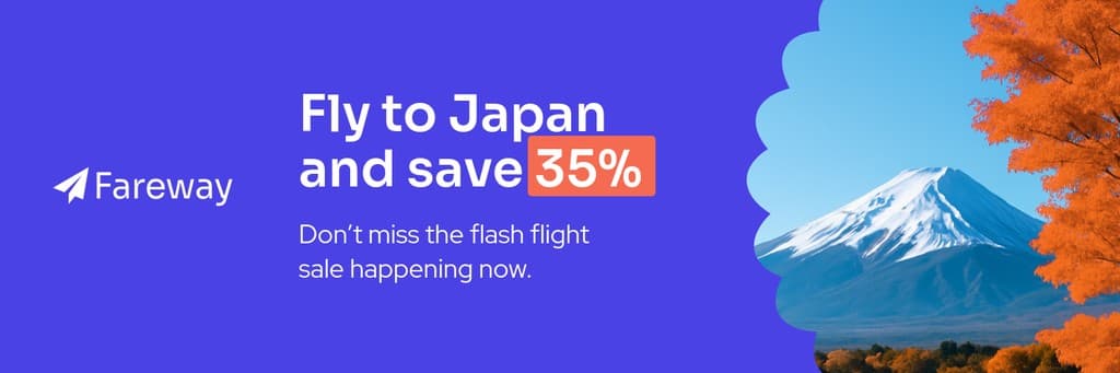 Fly to Japan and Save with Fareway Animated X Header