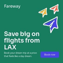 Fareway LAX Discount Flights Travel Offer Animated Square
