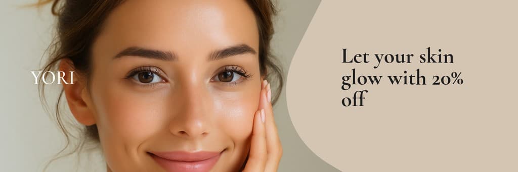 Let Your Skin Glow Yori Beauty Products Animated X Header