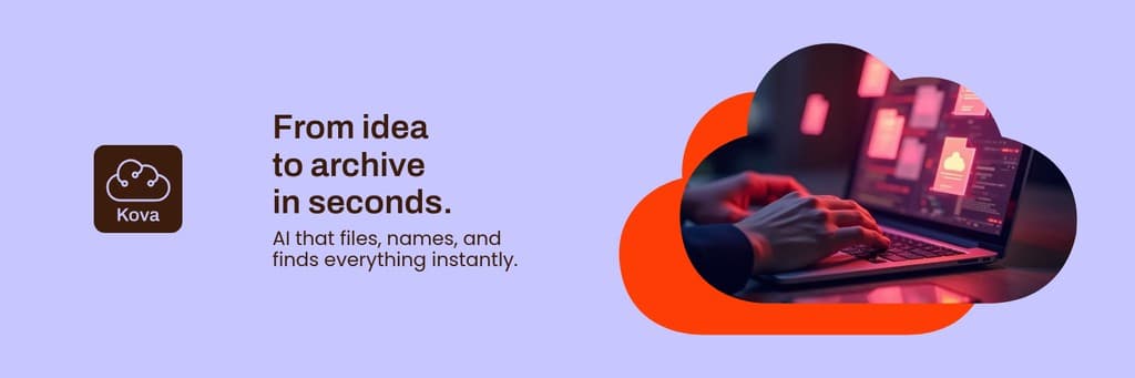 Idea to Archive Kova Software Animated X Header