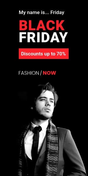 My Name is Black Friday Half Page