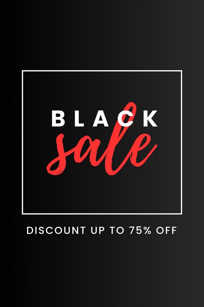 Red Style Black Friday Sale Pinterest Pin Tall