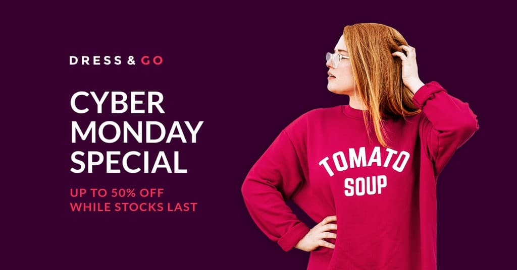 Cyber Monday Special Red Woman Facebook Sponsored Message