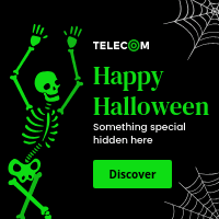 Happy Special Halloween with Green Skeleton Small Square